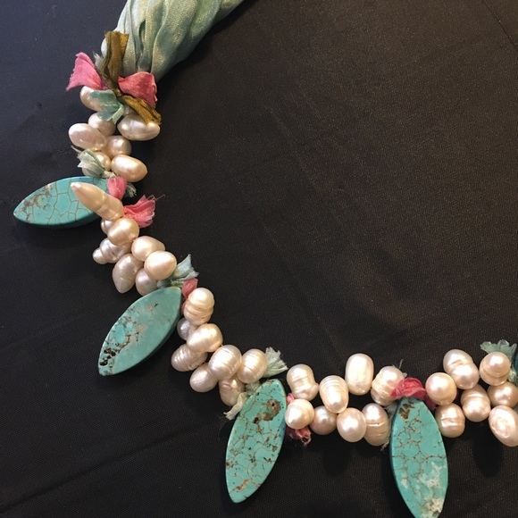 Jewelry - Stunning & Rare 48 Freshwater Pearls & Turquoise Vintage Necklace - FINAL SALE!